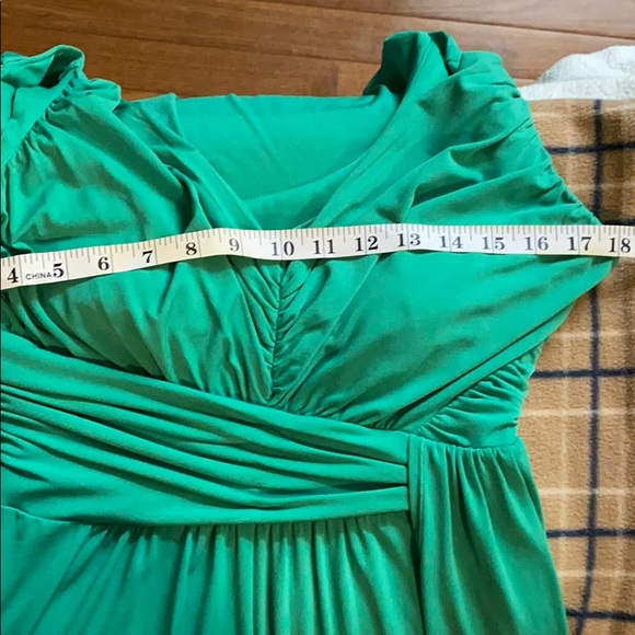 Beautiful Sangria Grecian Long Formal Maxi Dress - Size 8 - Kelly Green - Picture 8 of 9